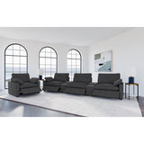 Coaster Furniture Collins 609533P Upholstered Power Recliner Chair - Dark Grey IMAGE 4