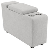  Coaster Furniture Collins 609560CON Upholstered Modular Storage Console - Grey IMAGE 2