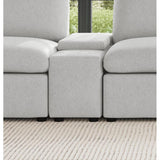  Coaster Furniture Collins 609560CON Upholstered Modular Storage Console - Grey IMAGE 3