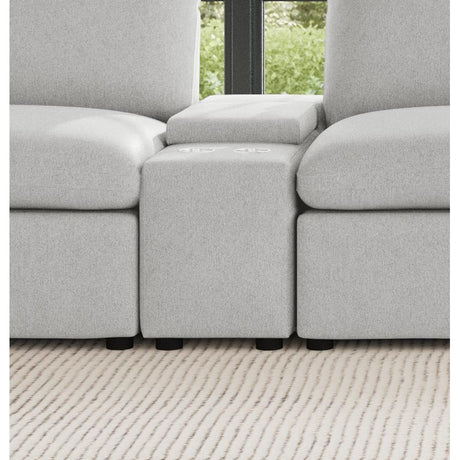  Coaster Furniture Collins 609560CON Upholstered Modular Storage Console - Grey IMAGE 3
