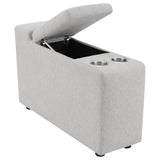  Coaster Furniture Collins 609560CON Upholstered Modular Storage Console - Grey IMAGE 5