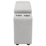 Coaster Furniture Collins 609560CON Upholstered Modular Storage Console - Grey IMAGE 7