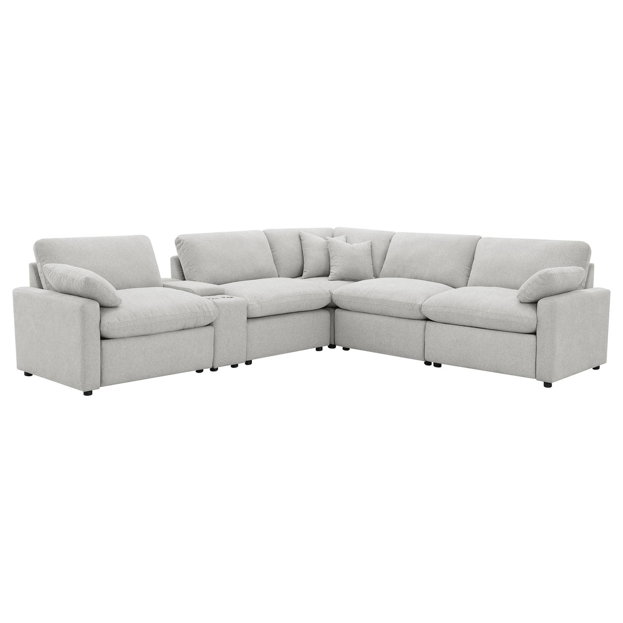  Coaster Furniture Collins 609560P-SET 6-piece Modular Power Reclining Sectional - Grey IMAGE 1