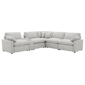  Coaster Furniture Collins 609560P-SET 6-piece Modular Power Reclining Sectional - Grey IMAGE 1