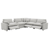  Coaster Furniture Collins 609560P-SET 6-piece Modular Power Reclining Sectional - Grey IMAGE 4