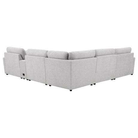 Coaster Furniture Collins 609560P-SET 6-piece Modular Power Reclining Sectional - Grey IMAGE 8
