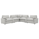  Coaster Furniture Collins 609560P-SETA 7-piece Modular Power Reclining Sectional - Grey IMAGE 1
