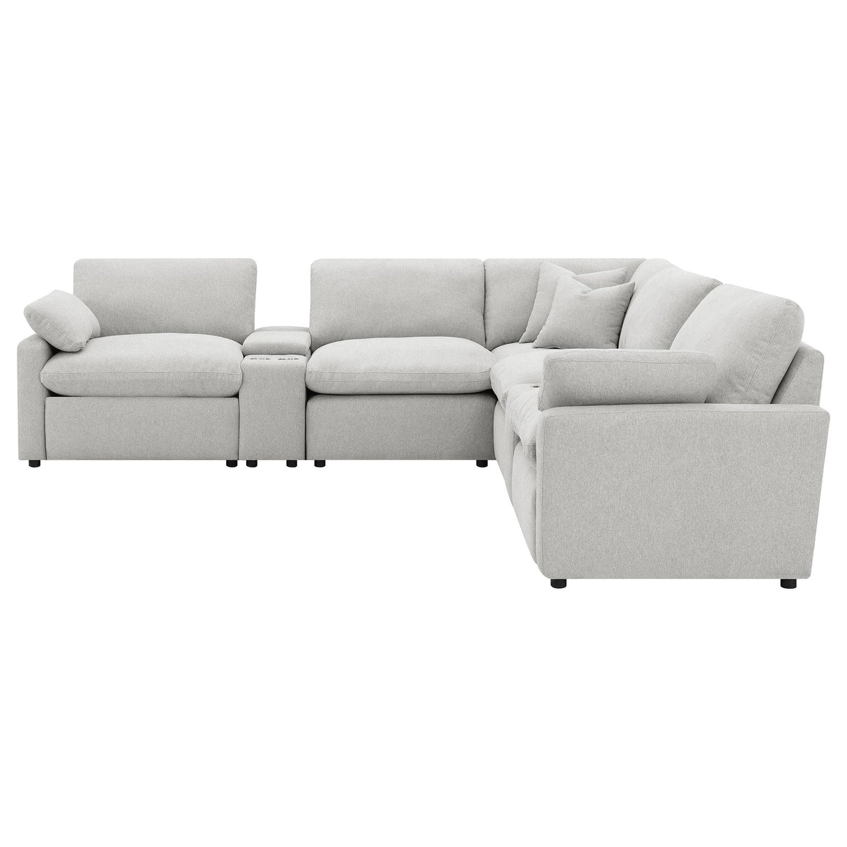  Coaster Furniture Collins 609560P-SETA 7-piece Modular Power Reclining Sectional - Grey IMAGE 2