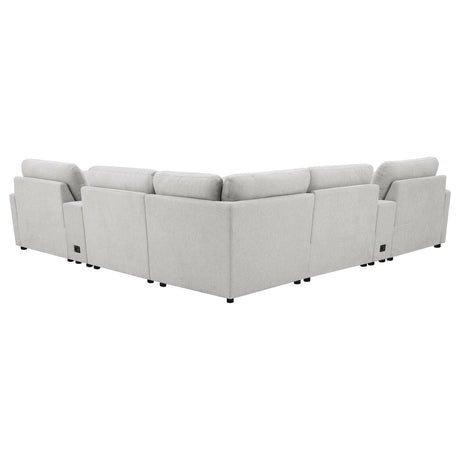  Coaster Furniture Collins 609560P-SETA 7-piece Modular Power Reclining Sectional - Grey IMAGE 4