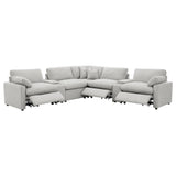  Coaster Furniture Collins 609560P-SETA 7-piece Modular Power Reclining Sectional - Grey IMAGE 5