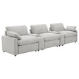  Coaster Furniture Collins 609561PT 5-Piece Power Reclining Home Theater Seating - Grey IMAGE 1