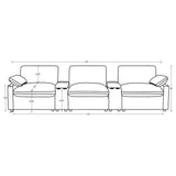  Coaster Furniture Collins 609561PT 5-Piece Power Reclining Home Theater Seating - Grey IMAGE 12