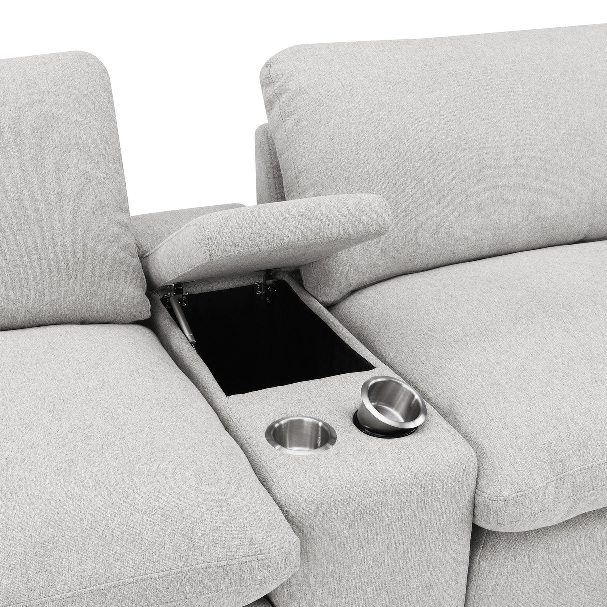 Coaster Furniture Collins 609561PT 5-Piece Power Reclining Home Theater Seating - Grey IMAGE 7