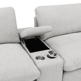  Coaster Furniture Collins 609561PT 5-Piece Power Reclining Home Theater Seating - Grey IMAGE 7