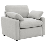  Coaster Furniture Collins 609563P Upholstered Power Recliner Chair - Grey IMAGE 1