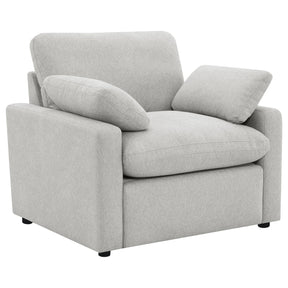  Coaster Furniture Collins 609563P Upholstered Power Recliner Chair - Grey IMAGE 1