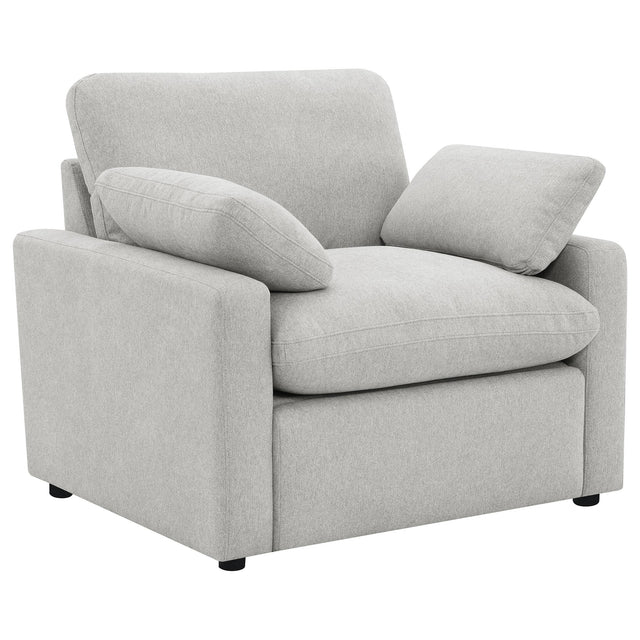  Coaster Furniture Collins 609563P Upholstered Power Recliner Chair - Grey IMAGE 1