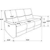  Coaster Furniture Navarro 609574 Chenille Upholstered Reclining Sofa - Burnt Orange IMAGE 15