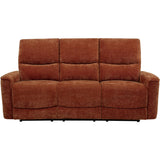  Coaster Furniture Navarro 609574 Chenille Upholstered Reclining Sofa - Burnt Orange IMAGE 5