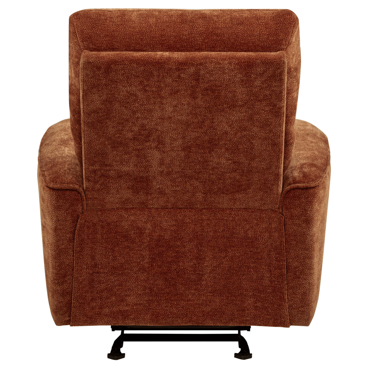  Coaster Furniture Navarro 609576 Chenille Upholstered Glider Recliner - Burnt Orange IMAGE 8