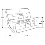  Coaster Furniture Hewitt 609613PP Leather Upholstered Dual Power Recliner Chair - Black IMAGE 9
