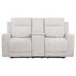  Coaster Furniture Kennett 610152P Chenille Upholstered Power Reclining Loveseat - Ivory IMAGE 1