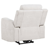  Coaster Furniture Kennett 610153P Chenille Upholstered Power Recliner Chair - Ivory IMAGE 10
