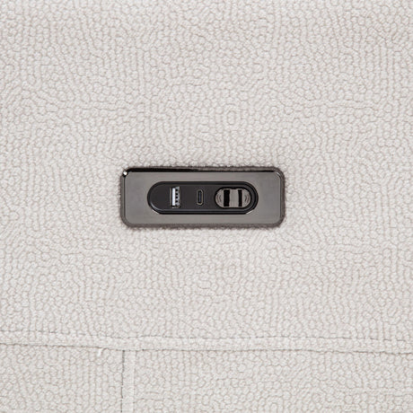  Coaster Furniture Kennett 610153P Chenille Upholstered Power Recliner Chair - Ivory IMAGE 2