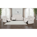  Coaster Furniture Kennett 610153P Chenille Upholstered Power Recliner Chair - Ivory IMAGE 9