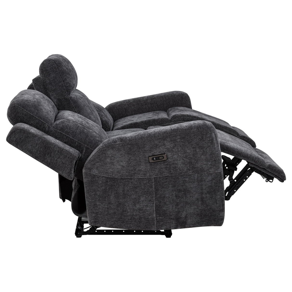  Coaster Furniture Kennett 610154P Chenille Upholstered Power Reclining Sofa - Dark Grey IMAGE 11