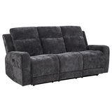  Coaster Furniture Kennett 610154P Chenille Upholstered Power Reclining Sofa - Dark Grey IMAGE 12
