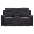  Coaster Furniture Kennett 610155P Chenille Upholstered Power Reclining Loveseat - Grey IMAGE 1