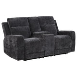  Coaster Furniture Kennett 610155P Chenille Upholstered Power Reclining Loveseat - Grey IMAGE 8