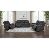  Coaster Furniture Kennett 610156P Chenille Upholstered Power Recliner Chair - Dark Grey IMAGE 12