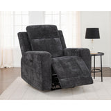  Coaster Furniture Kennett 610156P Chenille Upholstered Power Recliner Chair - Dark Grey IMAGE 7