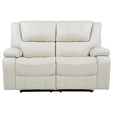  Coaster Furniture Camila 610248 Upholstered Motion Reclining Loveseat - White IMAGE 5