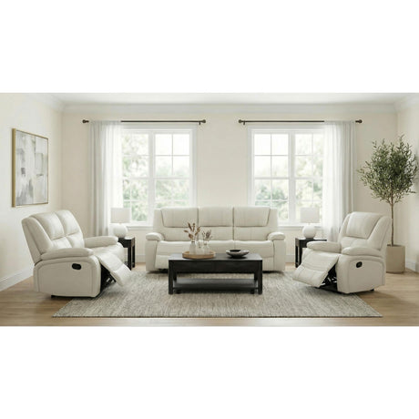  Coaster Furniture Camila 610249 Upholstered Glider Recliner Chair - White IMAGE 11