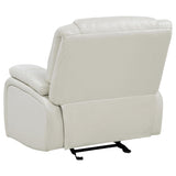 Coaster Furniture Camila 610249 Upholstered Glider Recliner Chair - White IMAGE 7