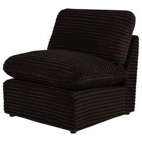  Coaster Furniture Collins 610350AC Modular Armless Chair - Chocolate Brown IMAGE 1