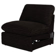  Coaster Furniture Collins 610350ARP Modular Power Armless Recliner - Chocolate Brown IMAGE 1