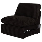  Coaster Furniture Collins 610350ARP Modular Power Armless Recliner - Chocolate Brown IMAGE 1