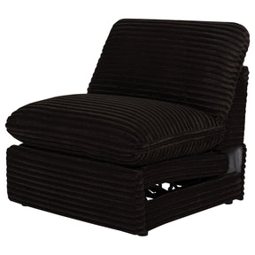  Coaster Furniture Collins 610350ARP Modular Power Armless Recliner - Chocolate Brown IMAGE 1
