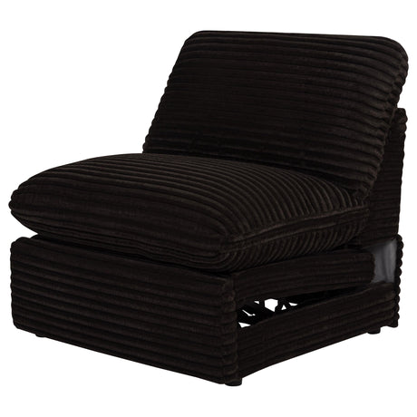  Coaster Furniture Collins 610350ARP Modular Power Armless Recliner - Chocolate Brown IMAGE 1