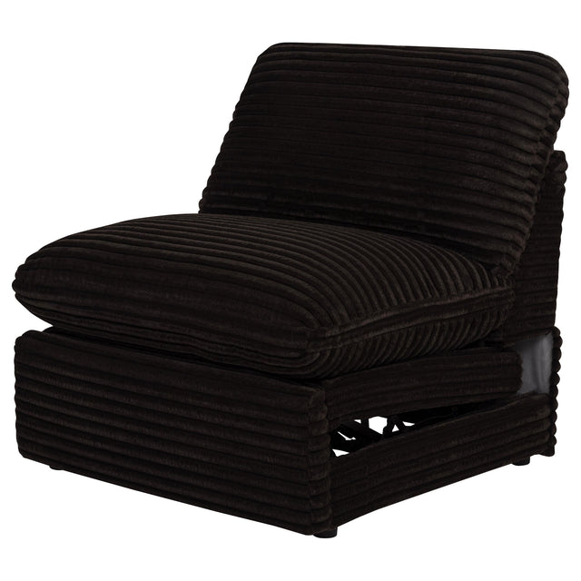  Coaster Furniture Collins 610350ARP Modular Power Armless Recliner - Chocolate Brown IMAGE 1