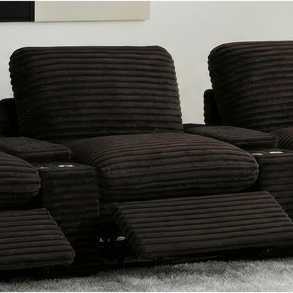  Coaster Furniture Collins 610350ARP Modular Power Armless Recliner - Chocolate Brown IMAGE 10