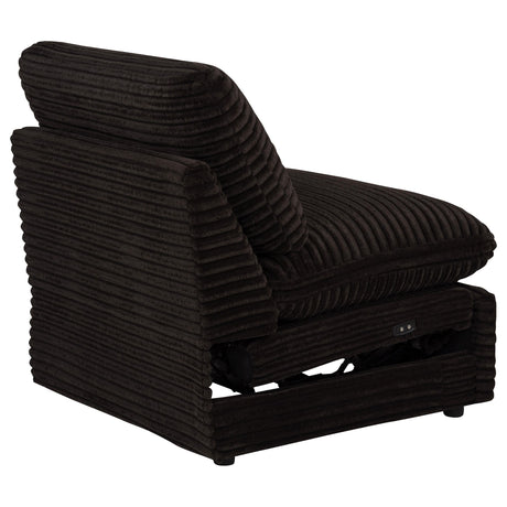  Coaster Furniture Collins 610350ARP Modular Power Armless Recliner - Chocolate Brown IMAGE 2