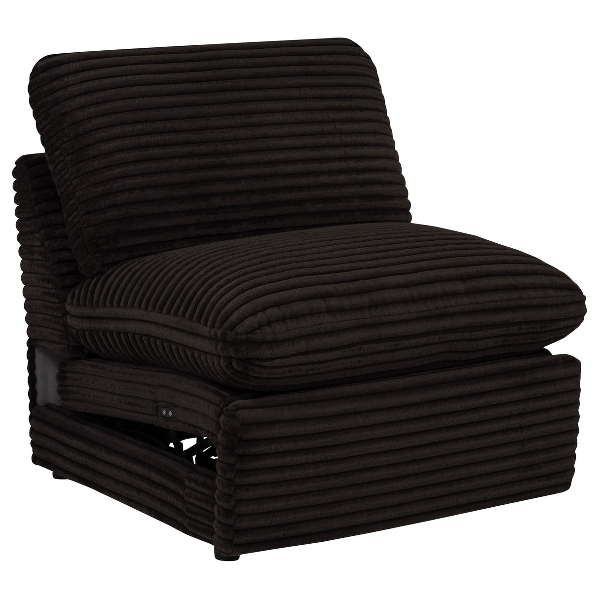  Coaster Furniture Collins 610350ARP Modular Power Armless Recliner - Chocolate Brown IMAGE 8