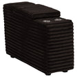 Coaster Furniture Collins 610350CON Upholstered Modular Storage Console - Chocolate Brown IMAGE 1
