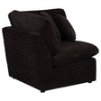  Coaster Furniture Collins 610350CRN Modular Corner Chair - Chocolate Brown IMAGE 1