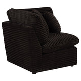  Coaster Furniture Collins 610350CRN Modular Corner Chair - Chocolate Brown IMAGE 1